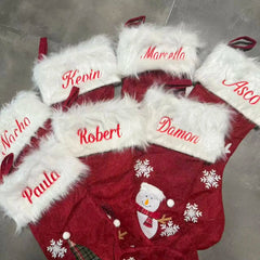 Personalized Name LED Christmas Socks - Custom Holiday Gift Bag - Children's Christmas Decorations - Unique Christmas Gifts