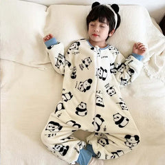 Cartoon Flannel Fleece Children Baby Sleepwear Warm Winter Clothes Toddler Sleep Clothing Pajamas For Girls Boys Kids 1-6T