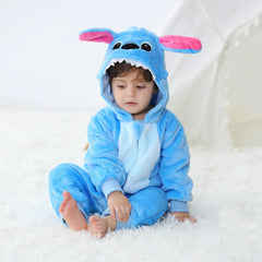 Newborn Baby Stitch Animal Cartoon Romper Clothes Girls Pajamas Long Sleeve Hooded Onesies Infant Boys Costumes For Halloween