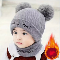 Autumn Winter Baby Knit Hat Stretchable Warm Ear Flap Beanie Toddler Infant Cap Washable Cozy Hat for Boys Girls Daily Wear