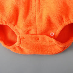Halloween Pumpkin Costume Onesie with Hat Long Sleeve Baby Romper Suit Footed Crawlers Children's Clothing Toddler Outfit