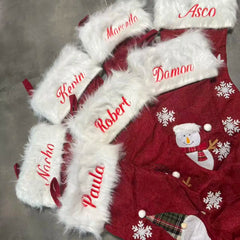 Personalized Name LED Christmas Socks - Custom Holiday Gift Bag - Children's Christmas Decorations - Unique Christmas Gifts