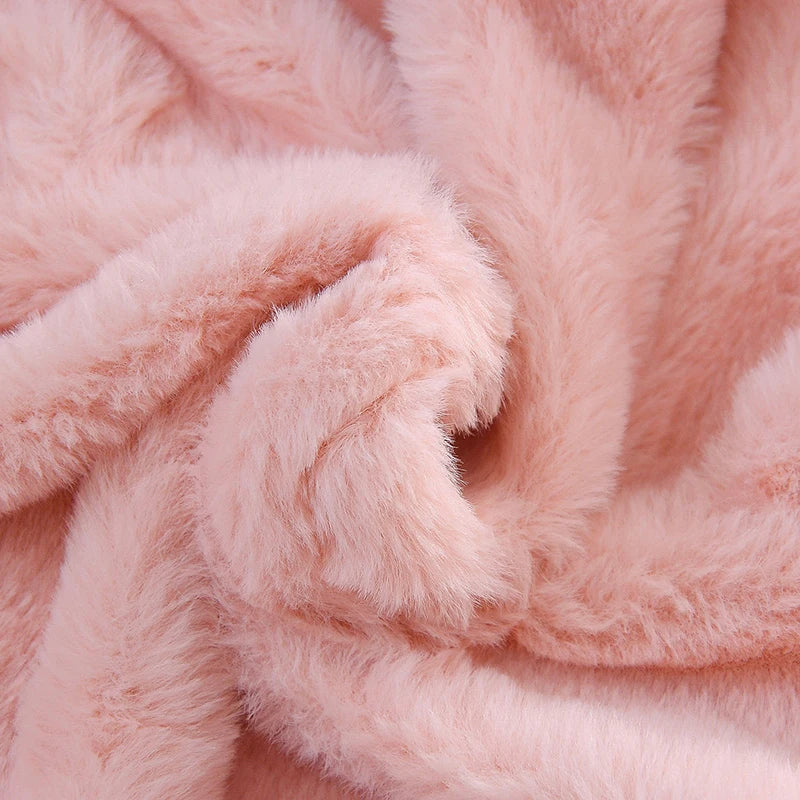 Cute Rabbit Ears Plush Baby Jacket Christmas Sweet Princess Girls Coat Autumn Winter Warm Hooded Outerwear Toddler Girl Clothes