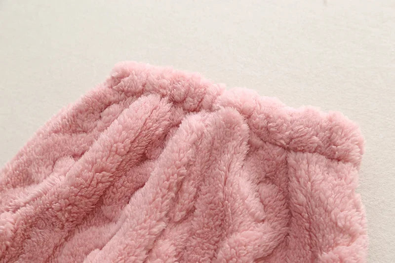 Girls' Autumn Winter Sleepwear Set Baby Fashion Plush Home Clothes Infant Children Small Cute Fleece Coral Velvet Pajamas