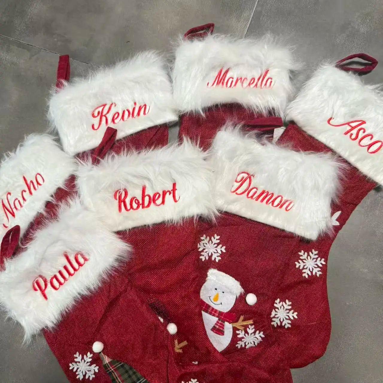 Personalized Name LED Christmas Socks - Custom Holiday Gift Bag - Children's Christmas Decorations - Unique Christmas Gifts