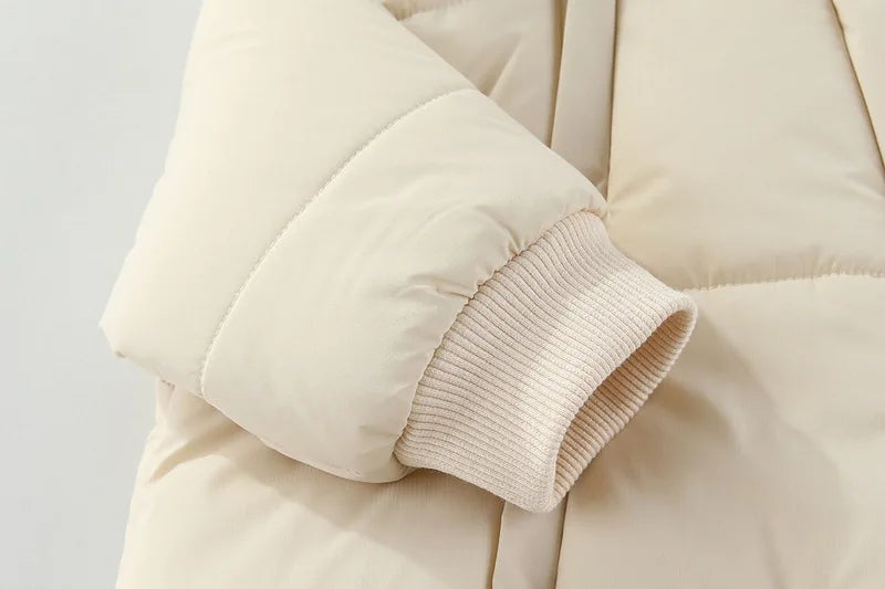 AYNIGIELL 2025 Winter New Jumpsuit with Thickened Warm Hooded Jumpsuit and Built-in Fleece for Baby Girl and Baby Boy Clothing