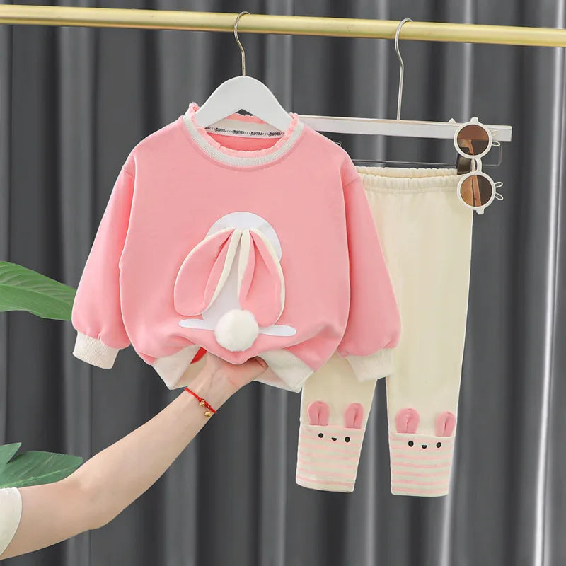 New Spring Autumn Baby Clothes Suit Children Girls Fashion T-Shirt Pants 2Pcs/Set Infant Outfits Toddler Costume Kids Tracksuits