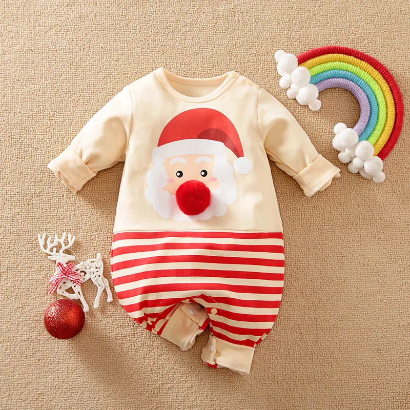 Low Pirce Cheap Clothes Baby Christmas Rompers Red Necktie Gingerbread Jumpsuit For Newborns My First New Year Costume 2026