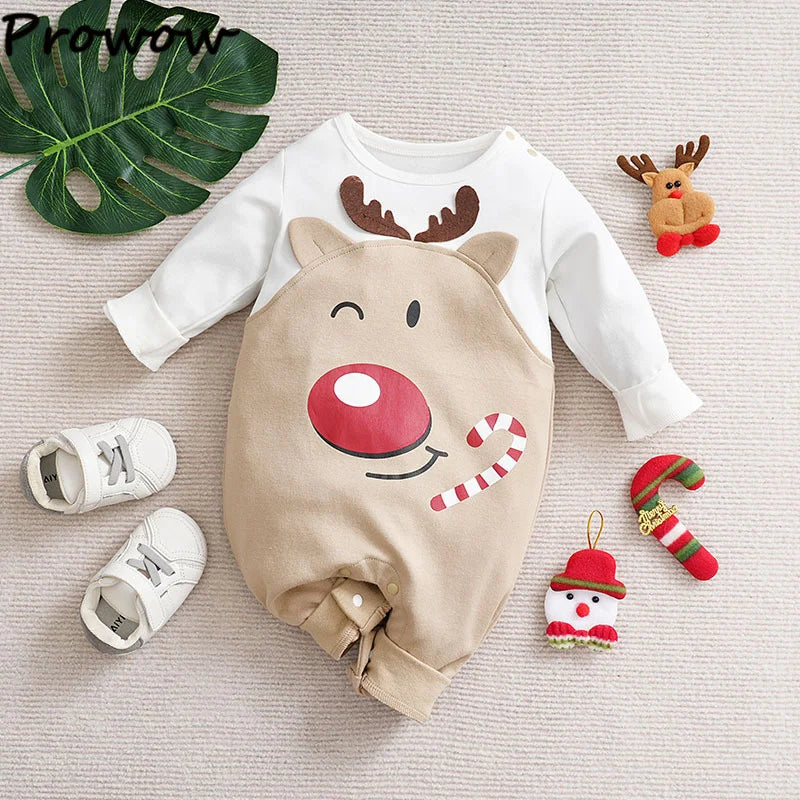 Low Pirce Cheap Clothes Baby Christmas Rompers Red Necktie Gingerbread Jumpsuit For Newborns My First New Year Costume 2026