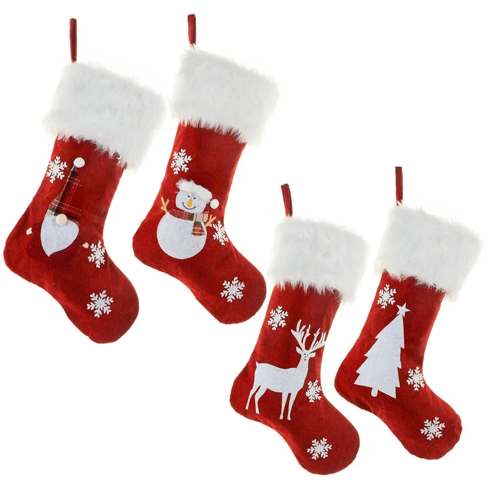 Personalized Name LED Christmas Socks - Custom Holiday Gift Bag - Children's Christmas Decorations - Unique Christmas Gifts