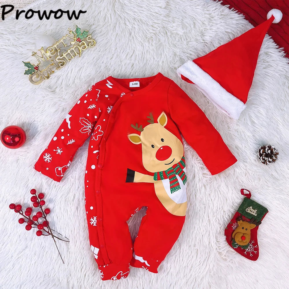 Low Pirce Cheap Clothes Baby Christmas Rompers Red Necktie Gingerbread Jumpsuit For Newborns My First New Year Costume 2026