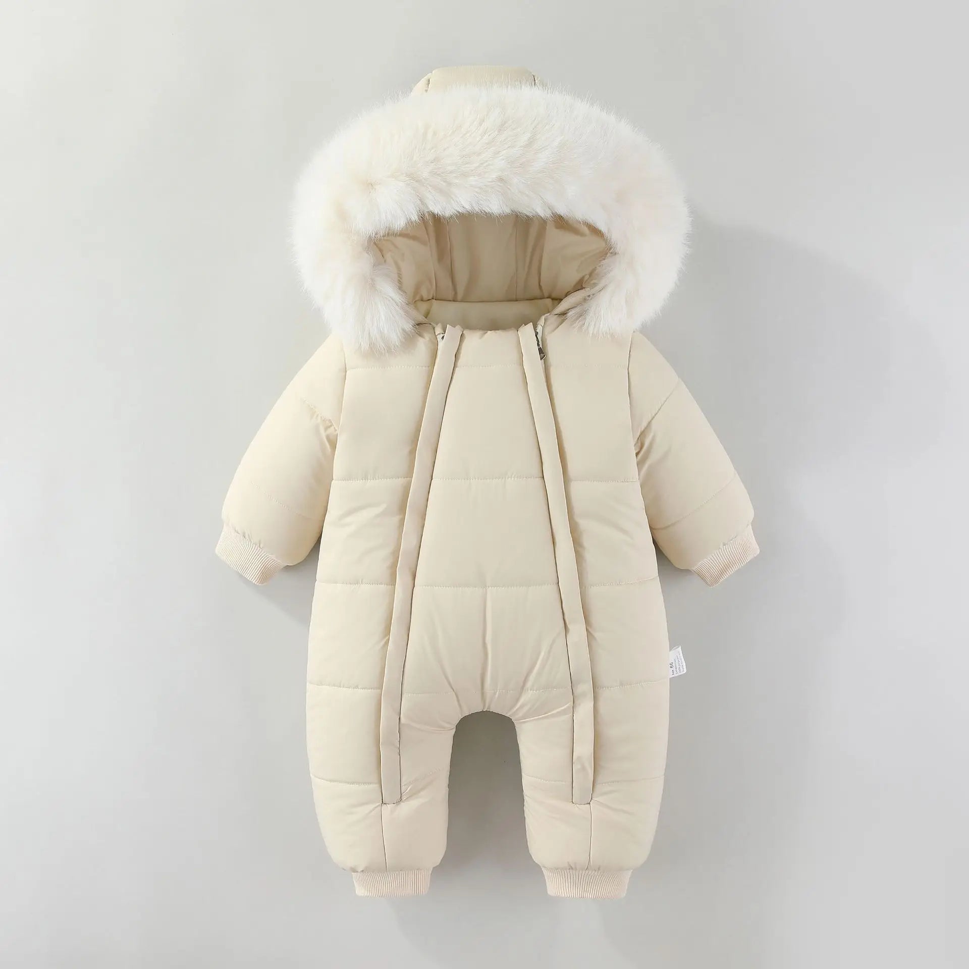 AYNIGIELL 2025 Winter New Jumpsuit with Thickened Warm Hooded Jumpsuit and Built-in Fleece for Baby Girl and Baby Boy Clothing