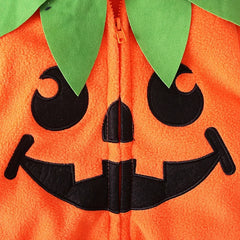 Halloween Pumpkin Costume Onesie with Hat Long Sleeve Baby Romper Suit Footed Crawlers Children's Clothing Toddler Outfit