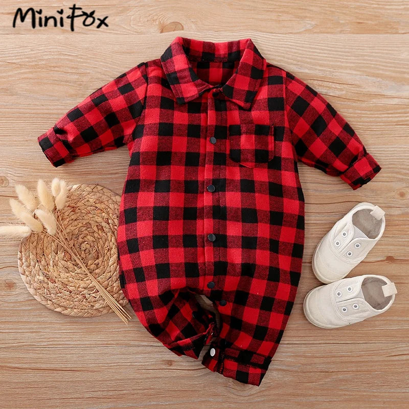 Low Pirce Cheap Clothes Baby Christmas Rompers Red Necktie Gingerbread Jumpsuit For Newborns My First New Year Costume 2026