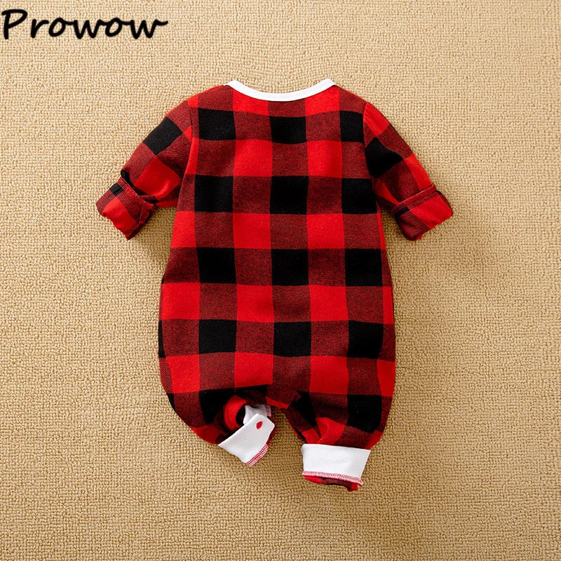 Low Pirce Cheap Clothes Baby Christmas Rompers Red Necktie Gingerbread Jumpsuit For Newborns My First New Year Costume 2026