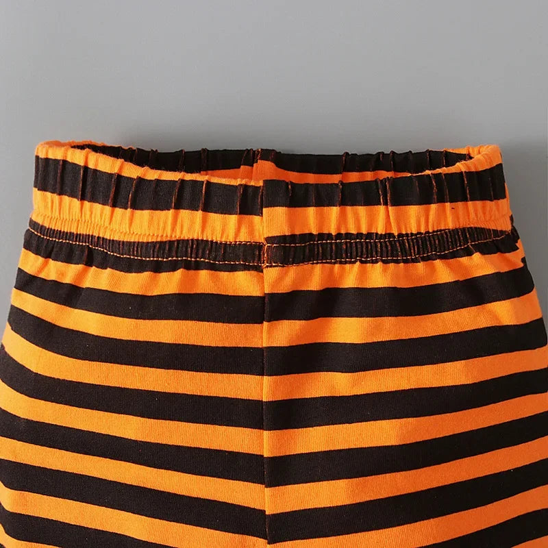 Halloween Pumpkin Costume Onesie with Hat Long Sleeve Baby Romper Suit Footed Crawlers Children's Clothing Toddler Outfit