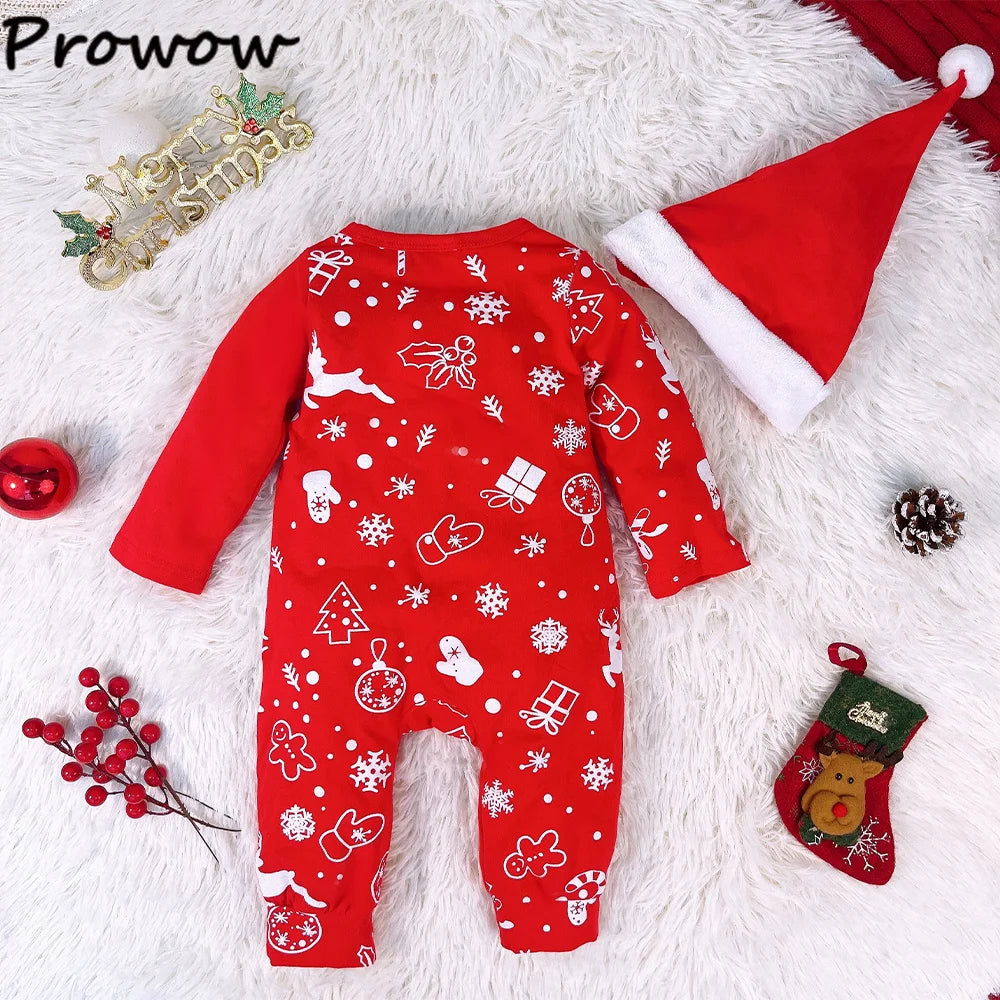 Low Pirce Cheap Clothes Baby Christmas Rompers Red Necktie Gingerbread Jumpsuit For Newborns My First New Year Costume 2026