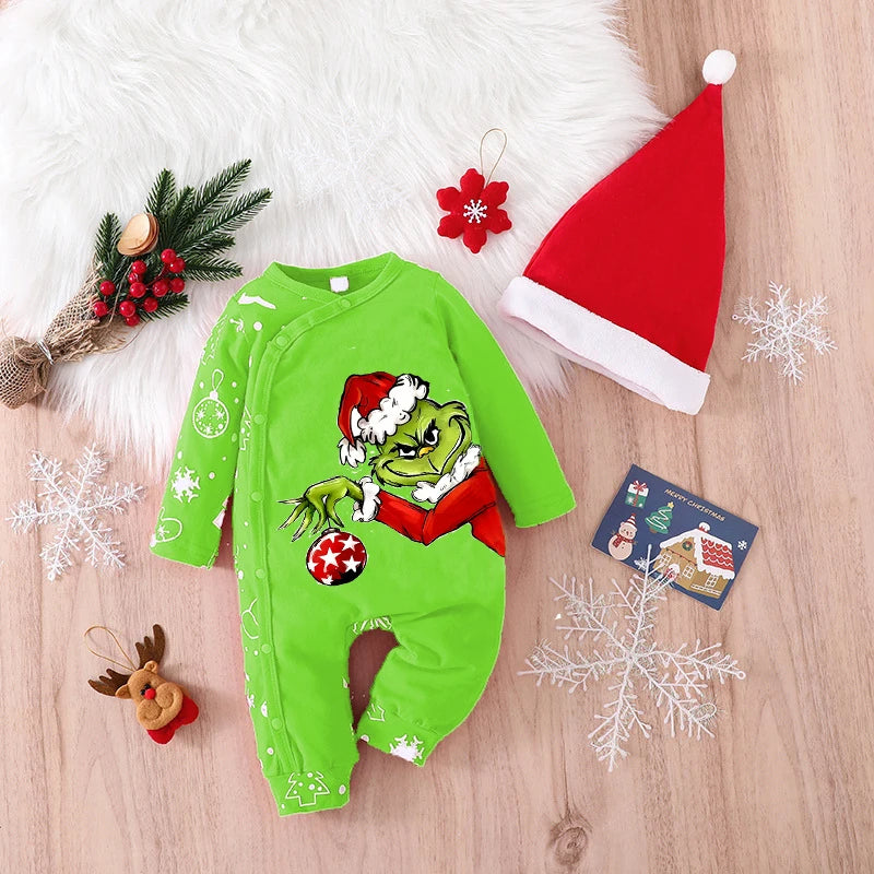 Low Pirce Cheap Clothes Baby Christmas Rompers Red Necktie Gingerbread Jumpsuit For Newborns My First New Year Costume 2026