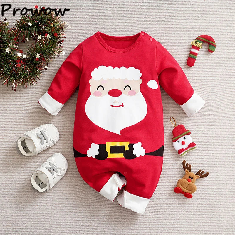 Low Pirce Cheap Clothes Baby Christmas Rompers Red Necktie Gingerbread Jumpsuit For Newborns My First New Year Costume 2026