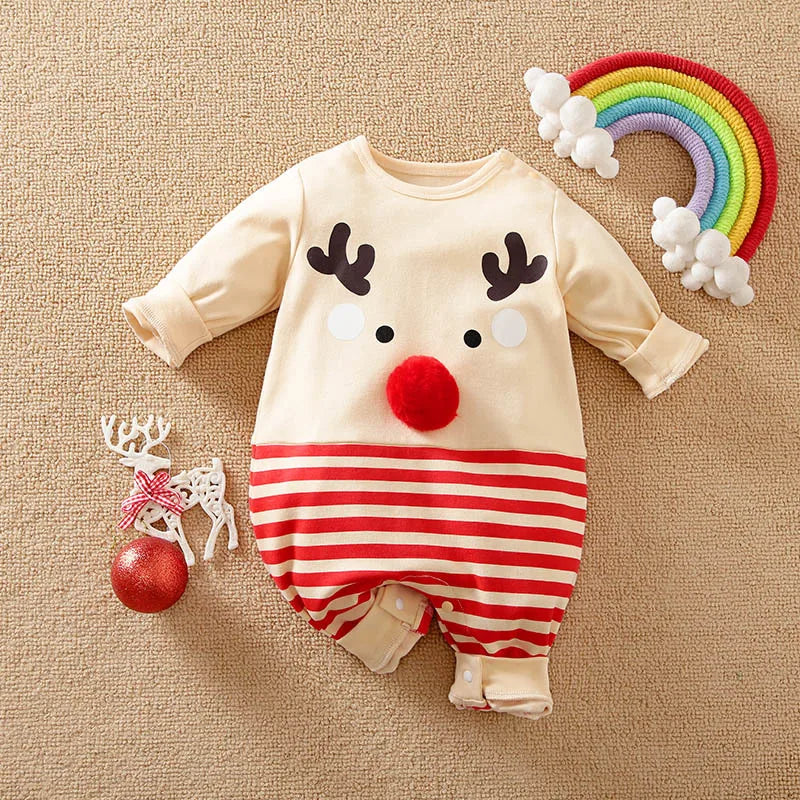 Low Pirce Cheap Clothes Baby Christmas Rompers Red Necktie Gingerbread Jumpsuit For Newborns My First New Year Costume 2026