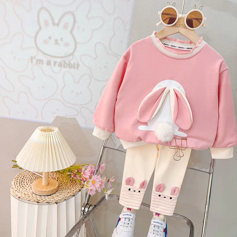 New Spring Autumn Baby Clothes Suit Children Girls Fashion T-Shirt Pants 2Pcs/Set Infant Outfits Toddler Costume Kids Tracksuits